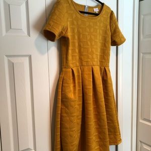 GUC LuLaRoe Amelia dress in Mustard